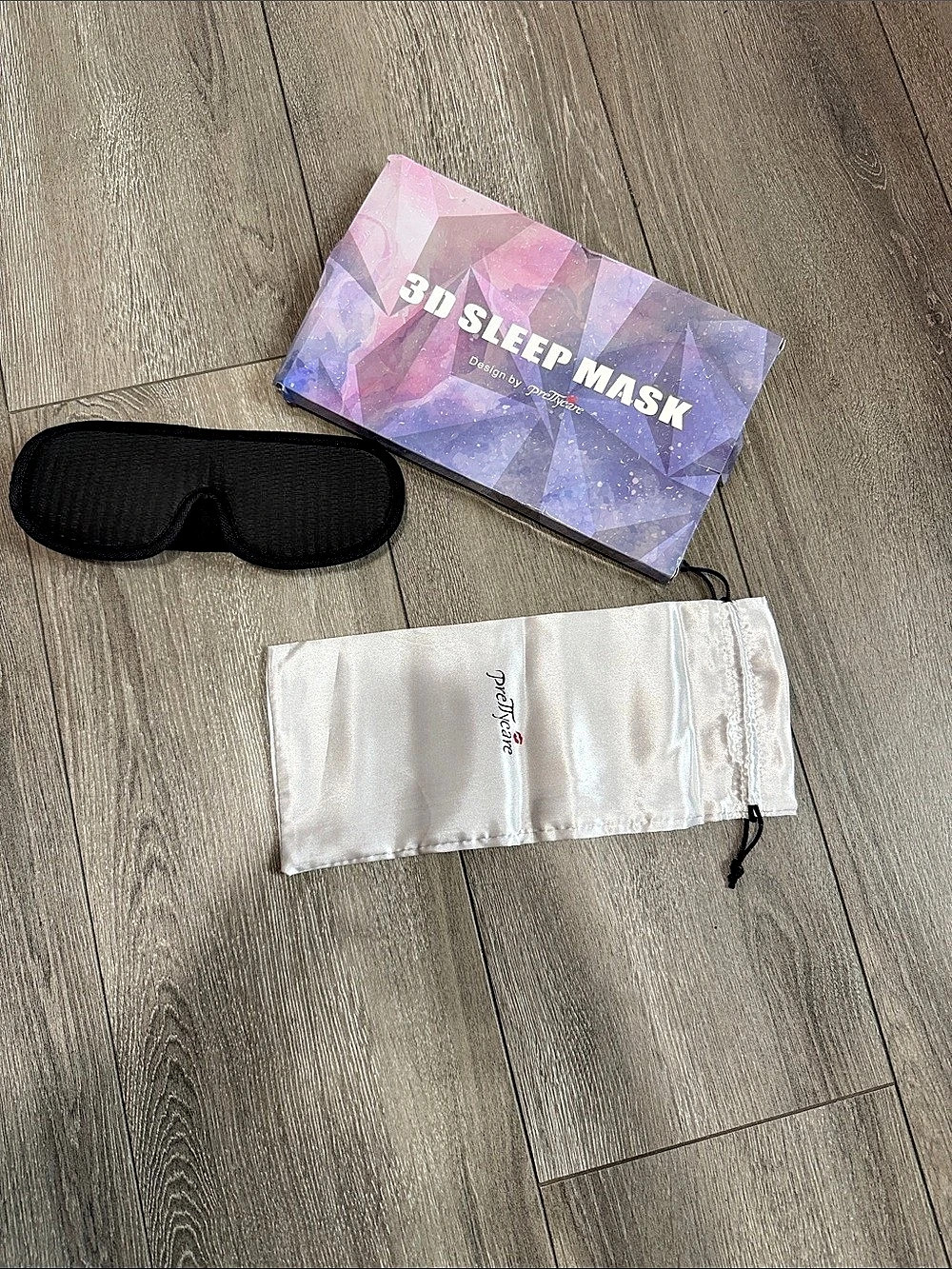 PrettyCare 3D Sleep Mask Black & White